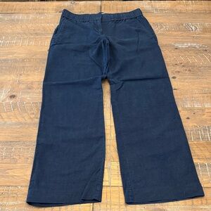 LOFT Dark Blue Linen Pants